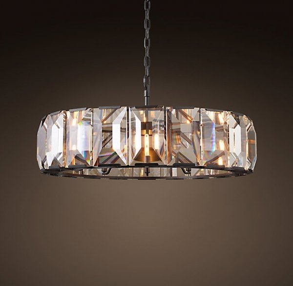 Люстра RH Harlow Crystal Round Chandelier 10 Черный в Самаре | Loft Concept 