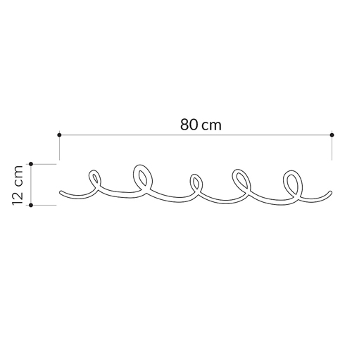 Настенная вешалка в  виде  закрученной линии Twisted Line Hanger в Самаре