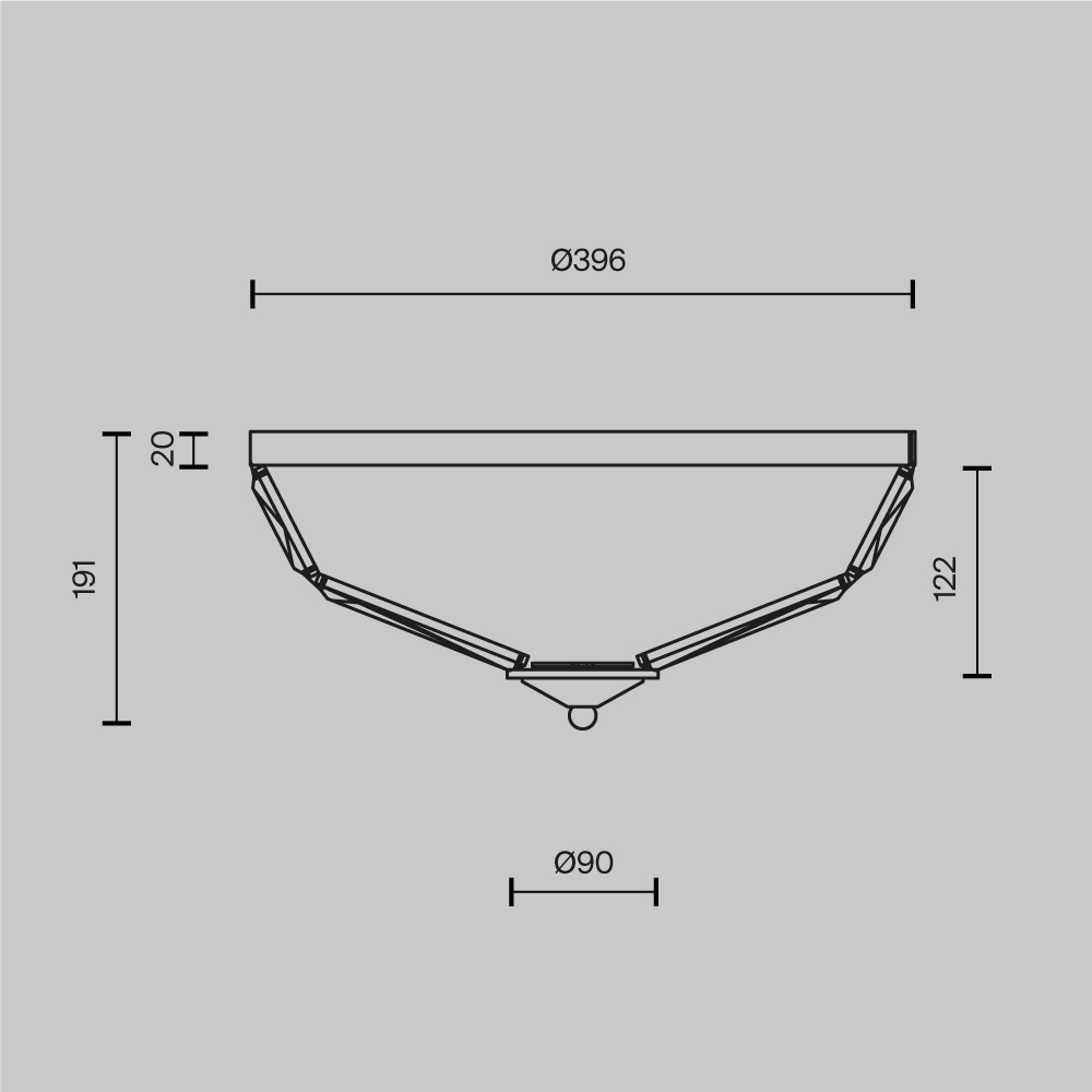 Потолочный светильник Facet E14х4 в Самаре