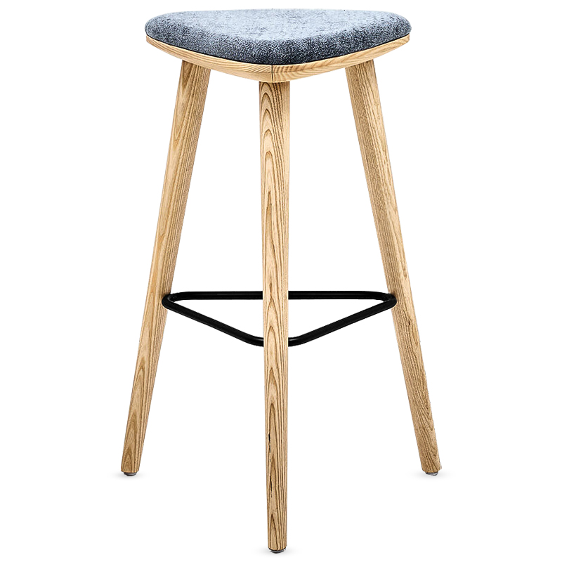 Барный стул Bitan Stool Черный Древесина Серый в Самаре | Loft Concept 