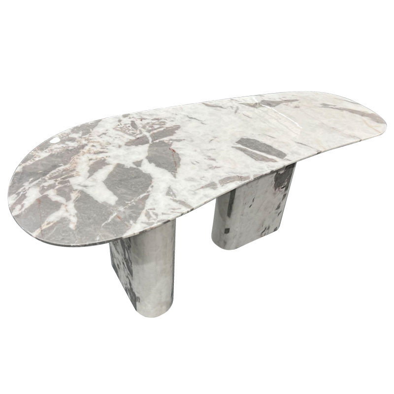 Обеденный стол Ernest Grey Marble Dining Table Серый в Самаре | Loft Concept 