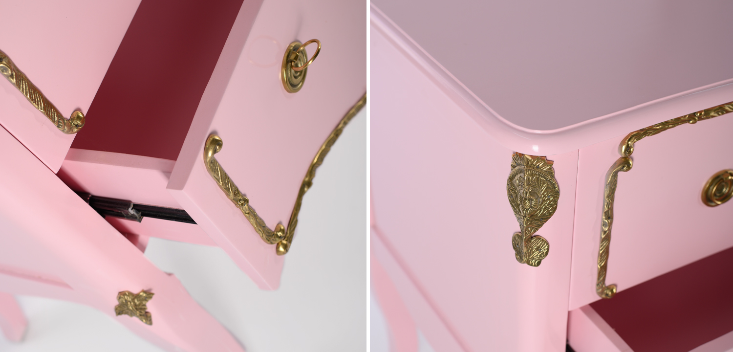 Комод в стиле рококо L.XV CHEST OF DRAWERS Rosamel Розовый - фото №1