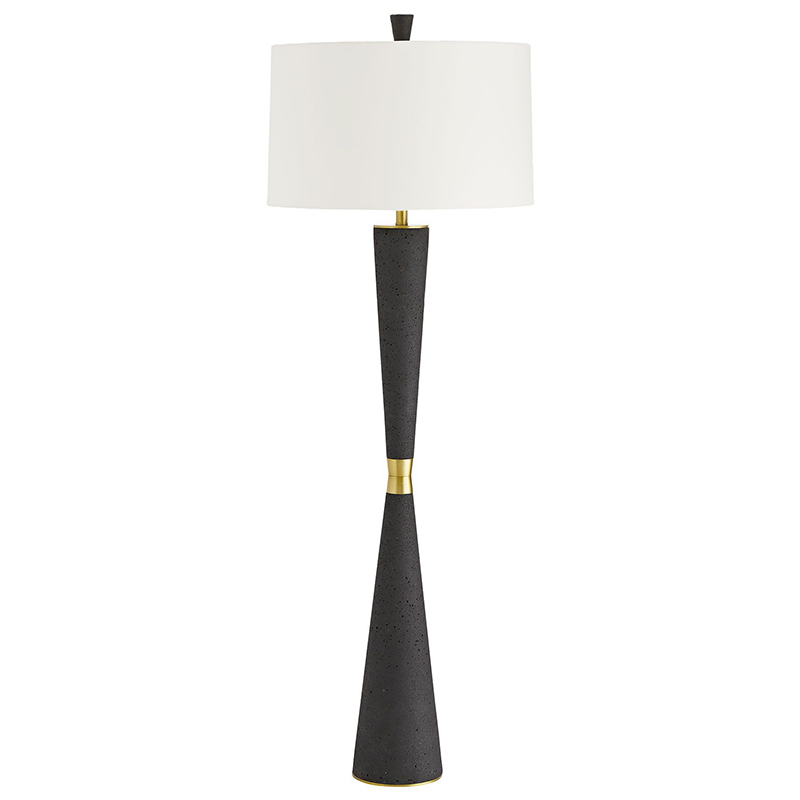 Торшер Arteriors GROM FLOOR LAMP Золотой Белый Черный в Самаре | Loft Concept 