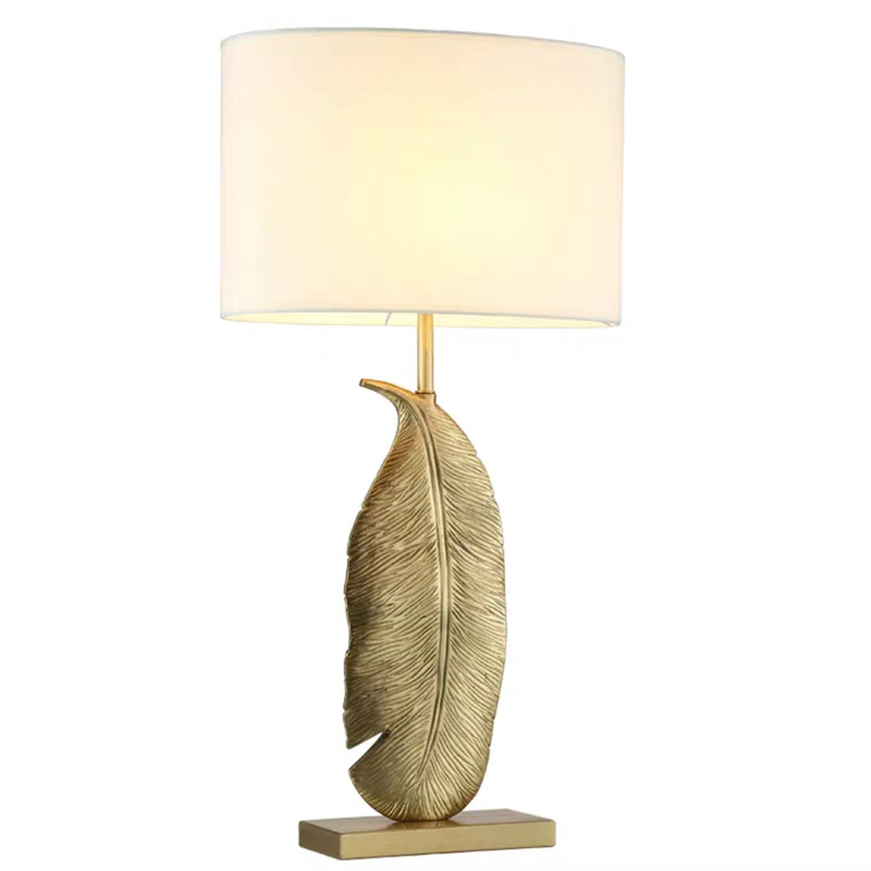 Настольная лампа Leaf Brass Table Lamp Золотой Белый Черный в Самаре | Loft Concept 