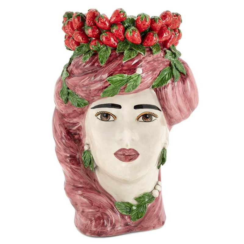 Ваза VASE STRAWBERRIES HEAD LADY BIG Red Бургундский красный в Самаре | Loft Concept 