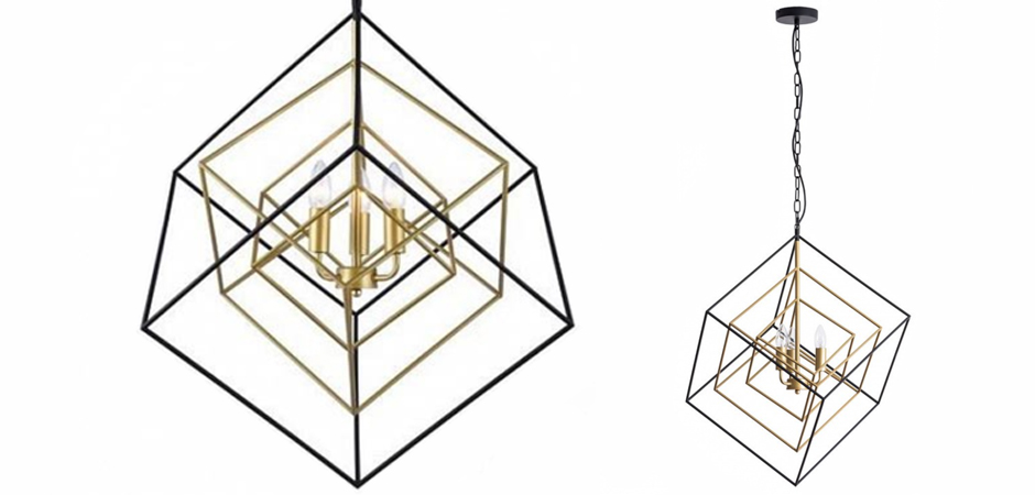 Светильник CUBIST Pendant Black and Gold 3 lamp Светильник CUBIST Pendant Black and Gold 3 lamp - Loft-Concept в Самаре