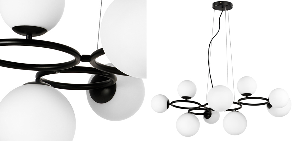 Люстра Bubbles on 4 Rings Chandelier Black Люстра Bubbles on 4 Rings Chandelier Black - Loft-Concept в Самаре