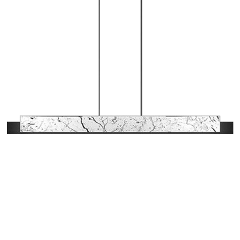 Люстра Leonce Marble Linear Chandelier White Черный Белый Мрамор Bianco в Самаре | Loft Concept 