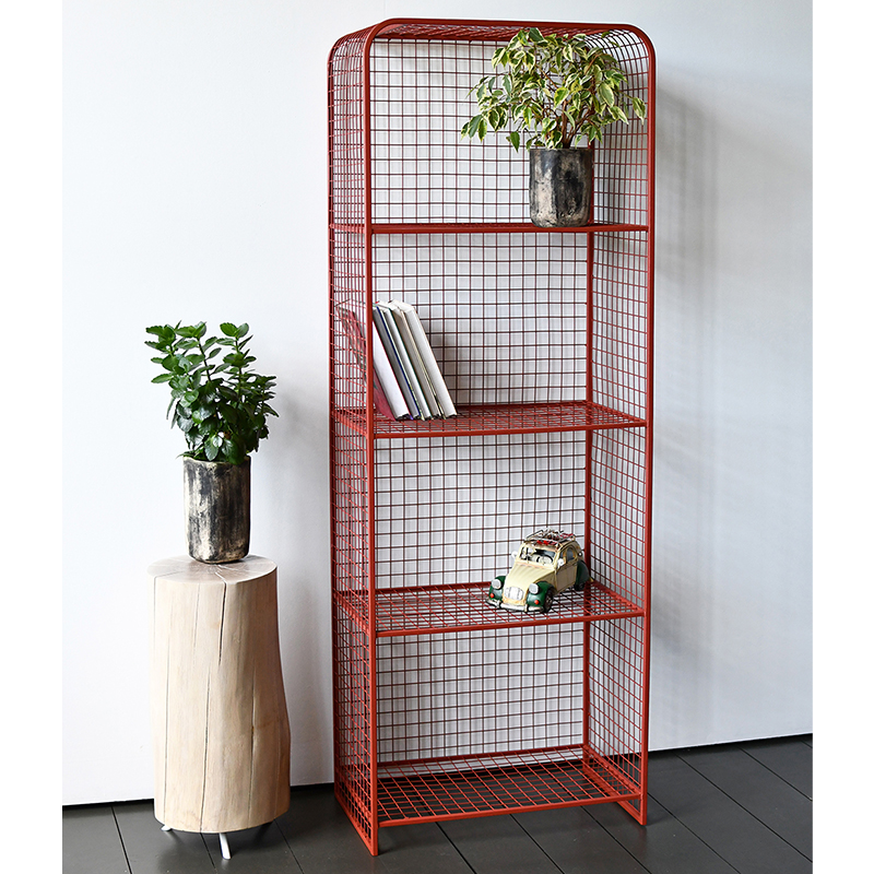 Стеллаж Weir Industrial Metal Rust Rack Красный в Самаре | Loft Concept 