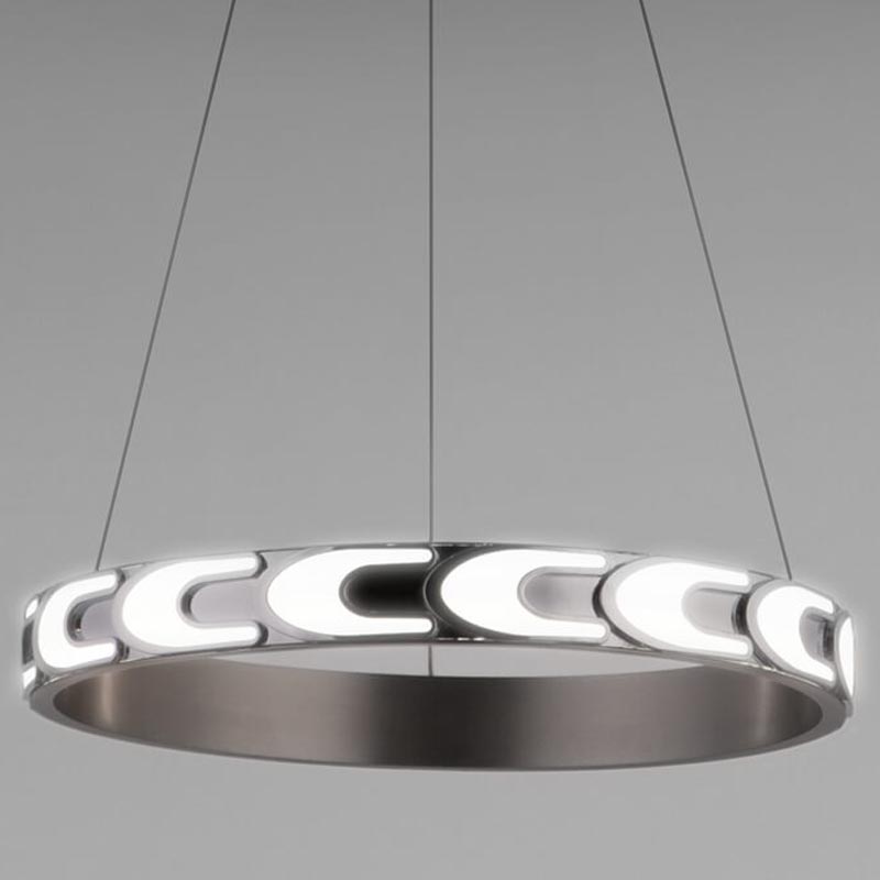 Люстра Maoris Ring Horizontal Chandelier D45 Никель Сатин в Самаре | Loft Concept 