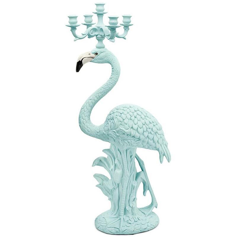 Подсвечник Candleholder Flamingo Bisc. Azure Matt Бирюзовый в Самаре | Loft Concept 