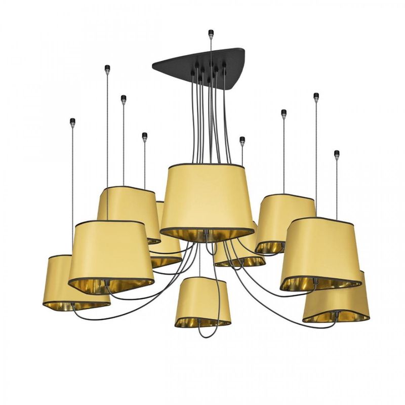 Люстра Designheure Lighting Gold 10 плафонов Золотой Черный в Самаре | Loft Concept 