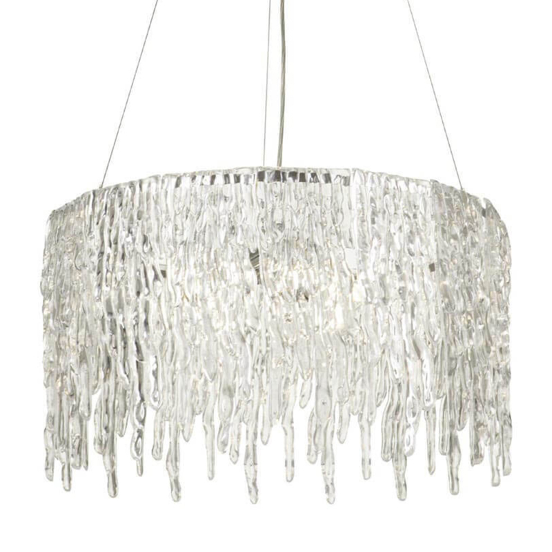 Люстра Cold Heart Silver Single Tier Chandelier Хром Прозрачное Стекло в Самаре | Loft Concept 