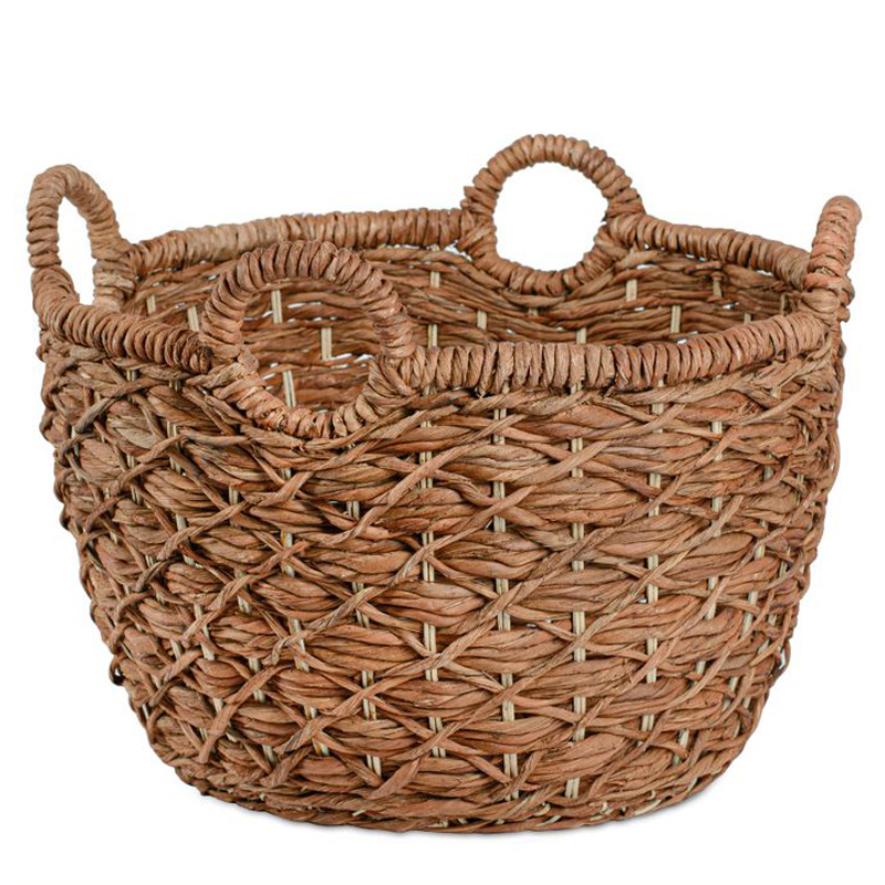 Корзина плетеная Wicker basket 4 handles Коричневый в Самаре | Loft Concept 