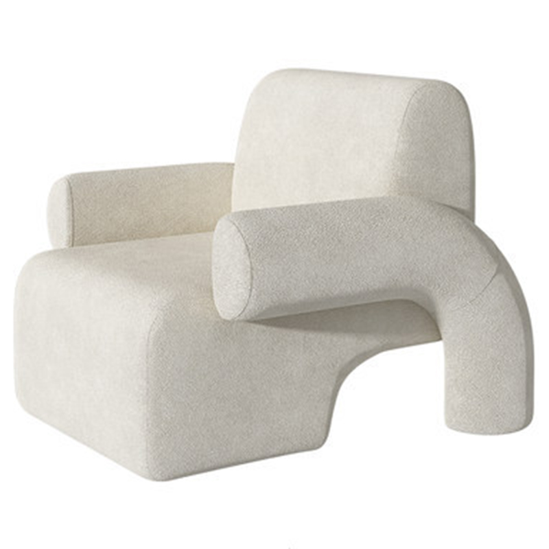 Кресло Odom White Boucle Armchair Белый в Самаре | Loft Concept 