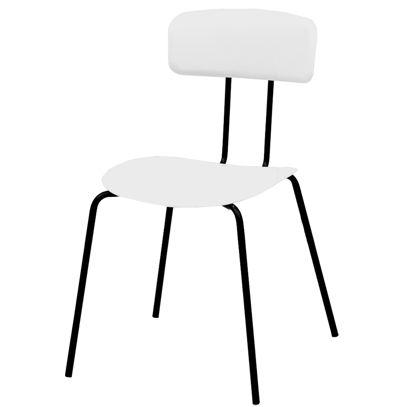 Стул Tyler Loft Stool White Белый Черный в Самаре | Loft Concept 