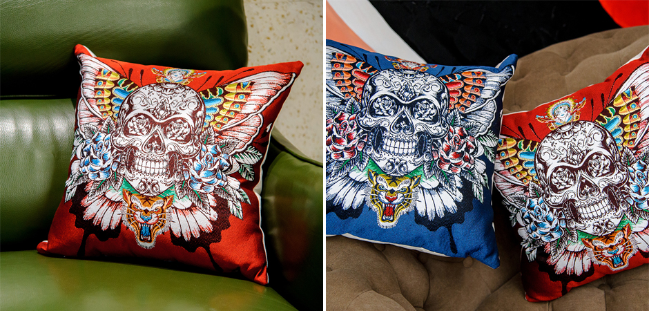 Декоративная подушка Ghost Rider Red Декоративная подушка Ghost Rider Red - Loft-Concept в Самаре