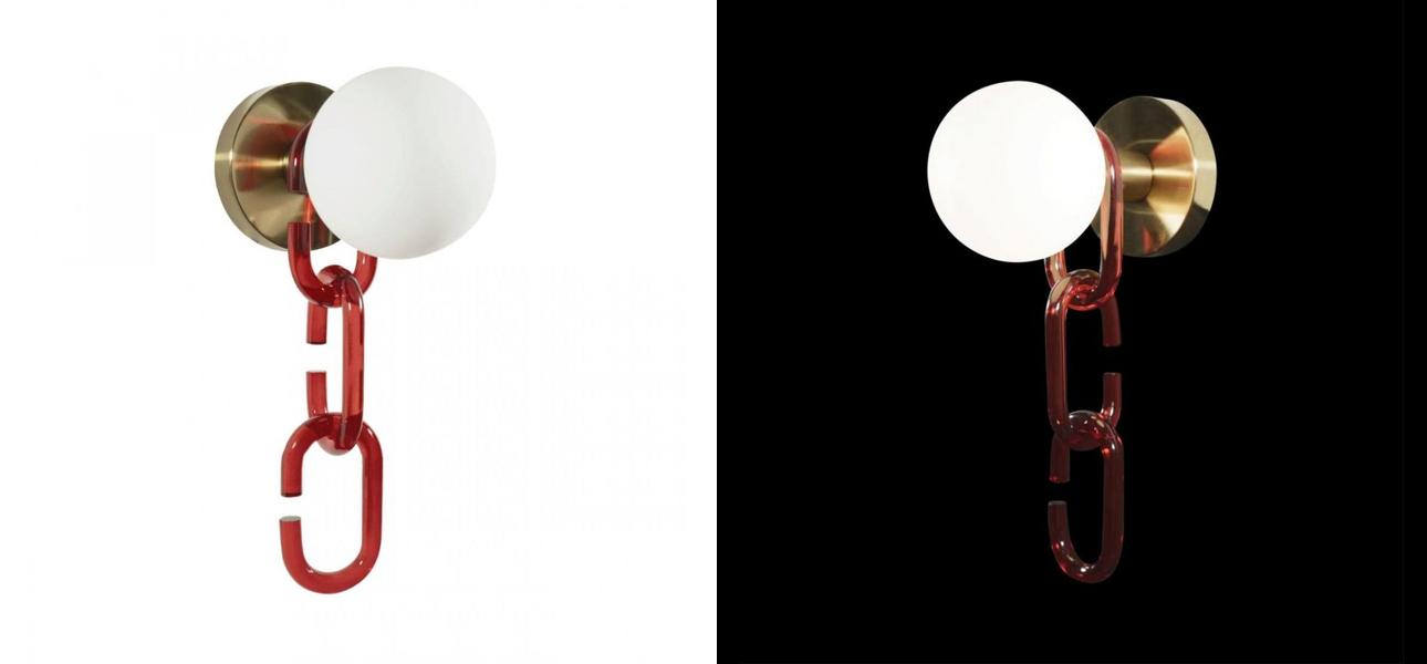 Бра с декоративной цепью Brooklyn Studio Red - фото №1