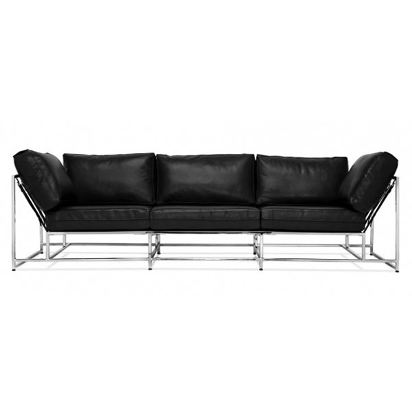 Диван Black Calfskin Sofa Черный в Самаре | Loft Concept 