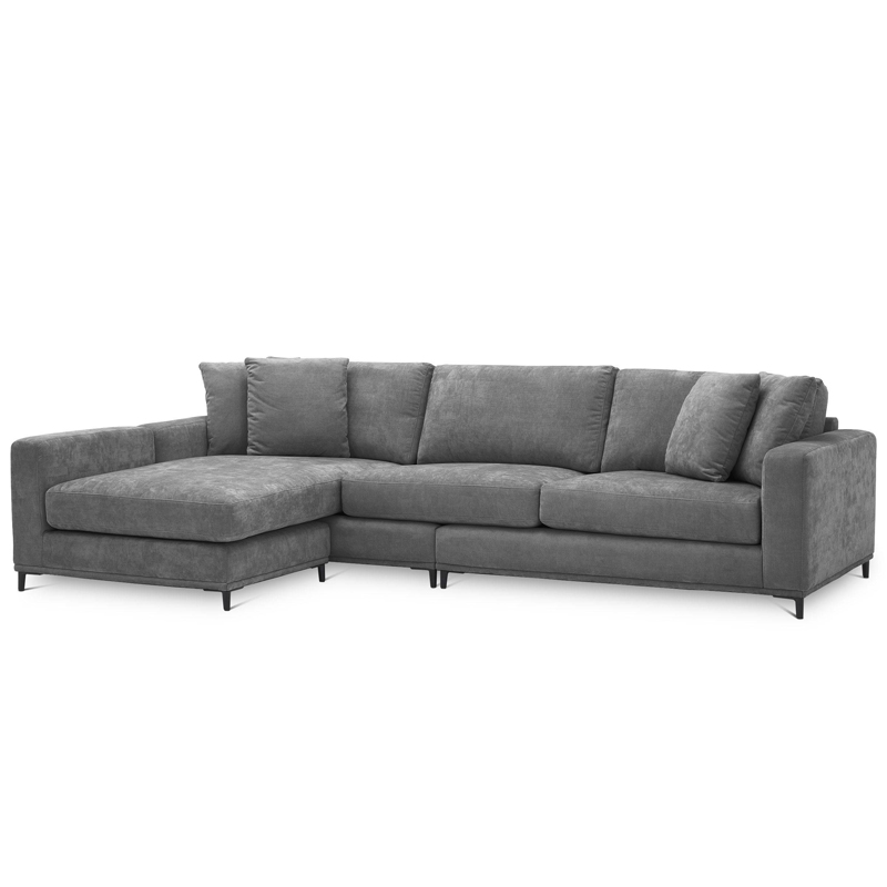 Диван Eichholtz Sofa Feraud Lounge grey Серый Черный в Самаре | Loft Concept 