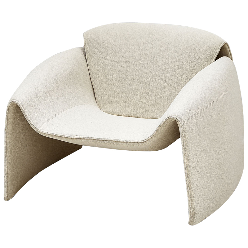 Кресло бежевое в стиле минимализм Chani Beige Armchair Бежевый в Самаре | Loft Concept 