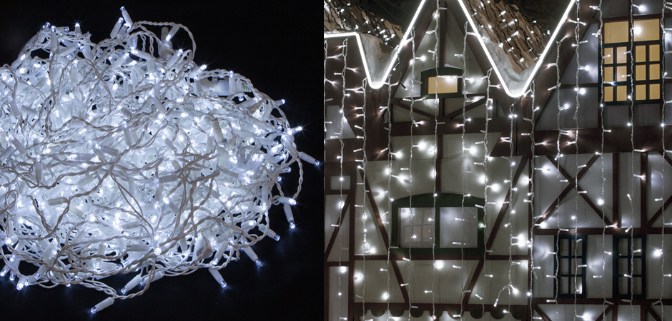 Гирлянда-Занавес с Белым светом - Loft-Concept в Самаре