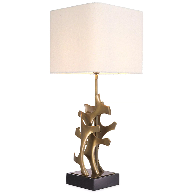 Настольная лампа Eichholtz Table Lamp Agape Brass Белый Латунь в Самаре | Loft Concept 