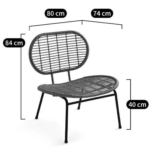 Садовое кресло из искусственного ротанга Mills Rattan Wicker Chair в Самаре