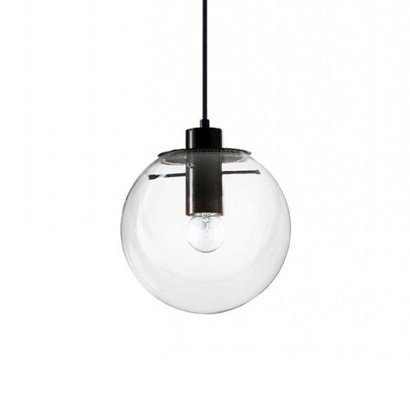 Подвесной светильник Selene Glass Ball Ceiling Lights Black 20 cm Черный Прозрачное Стекло в Самаре | Loft Concept 