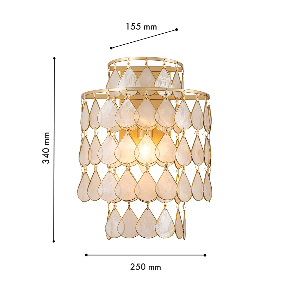 Бра с декором из натуральной морской ракушки Iridescent Light в Самаре