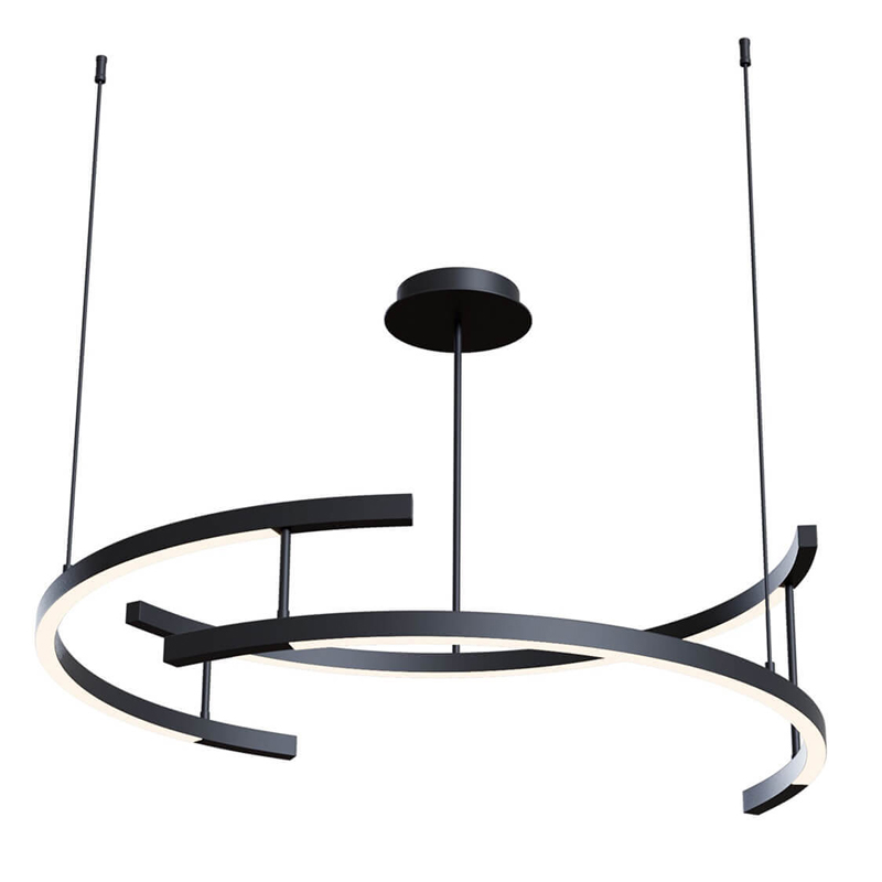 Люстра Smeragde Light Chandelier black arcs Черный в Самаре | Loft Concept 