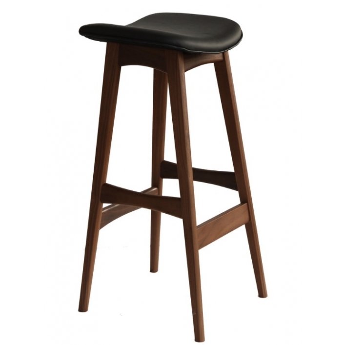 Стул Johannes Andersen Allegra Bar Stool Черный Коричневый в Самаре | Loft Concept 