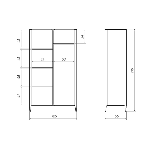 Шкаф двухстворчатый молочного цвета Type в Самаре