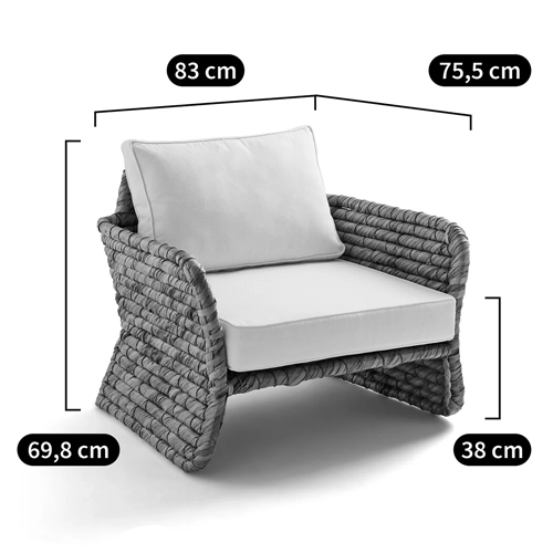 Кресло из плетеного гиацинта Gardner Wicker Armchair в Самаре