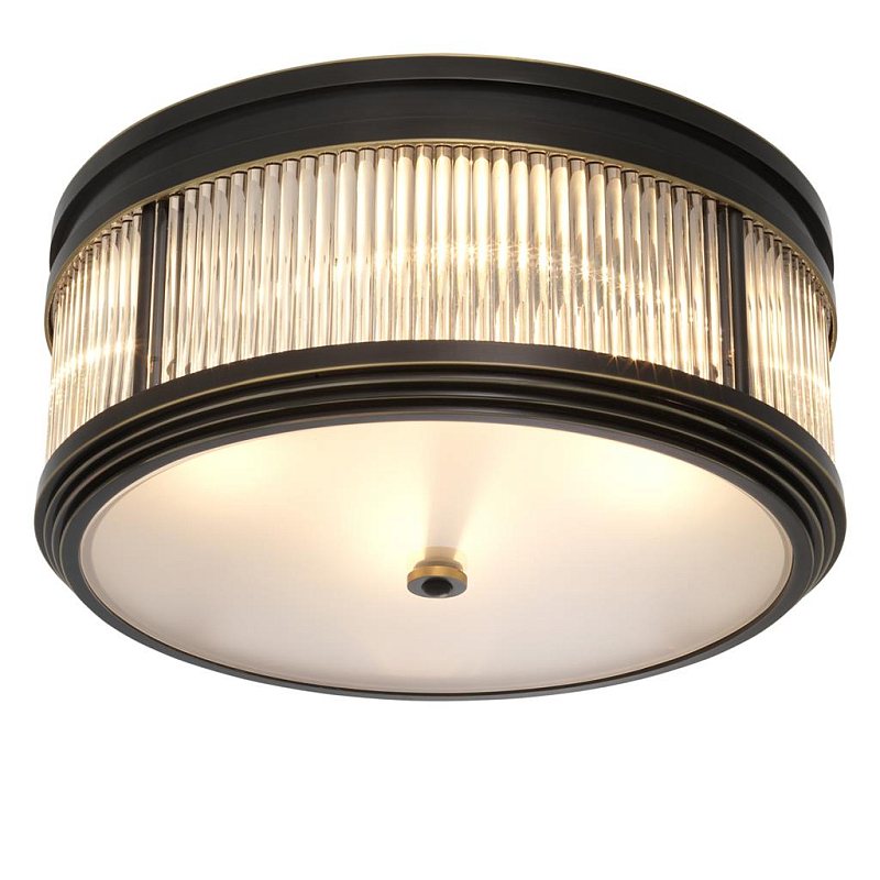 Потолочный светильник Темная бронза Dark bronze Disk Ceiling Lamp  Темная бронза Прозрачное Стекло в Самаре | Loft Concept 