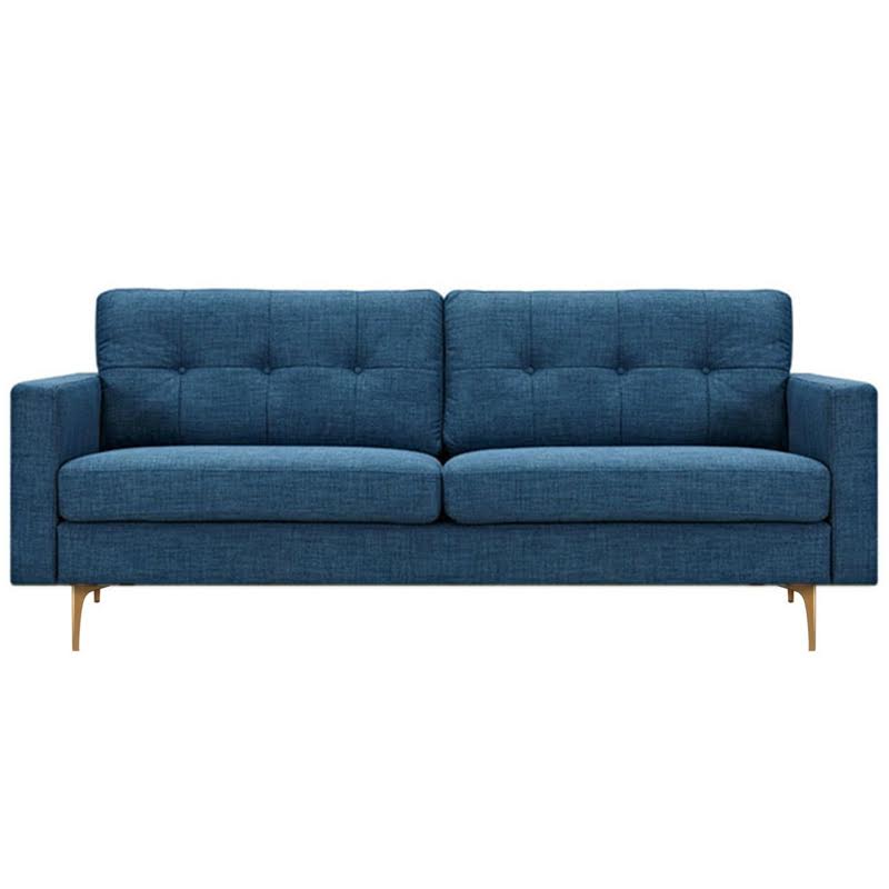 Диван Stone Blue Greta Sofa Диван синий лен Синий в Самаре | Loft Concept 