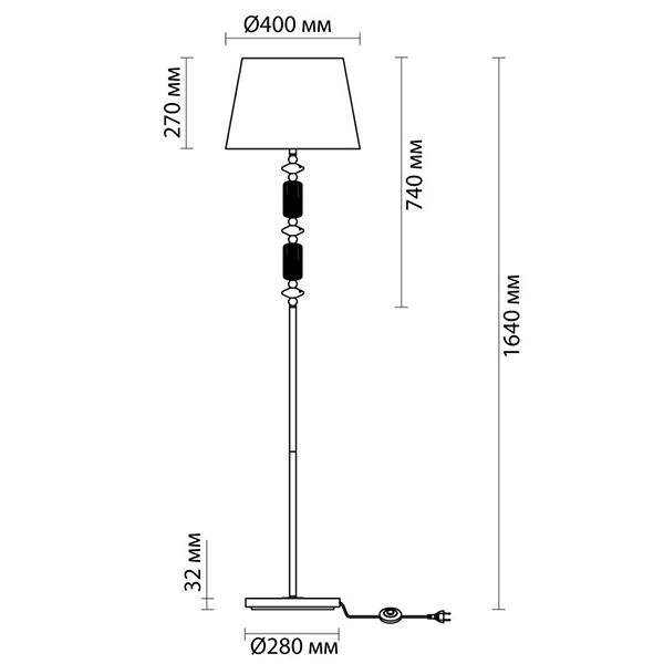 Торшер Iris Fabric Lampshade Floor lamp Candy в Самаре