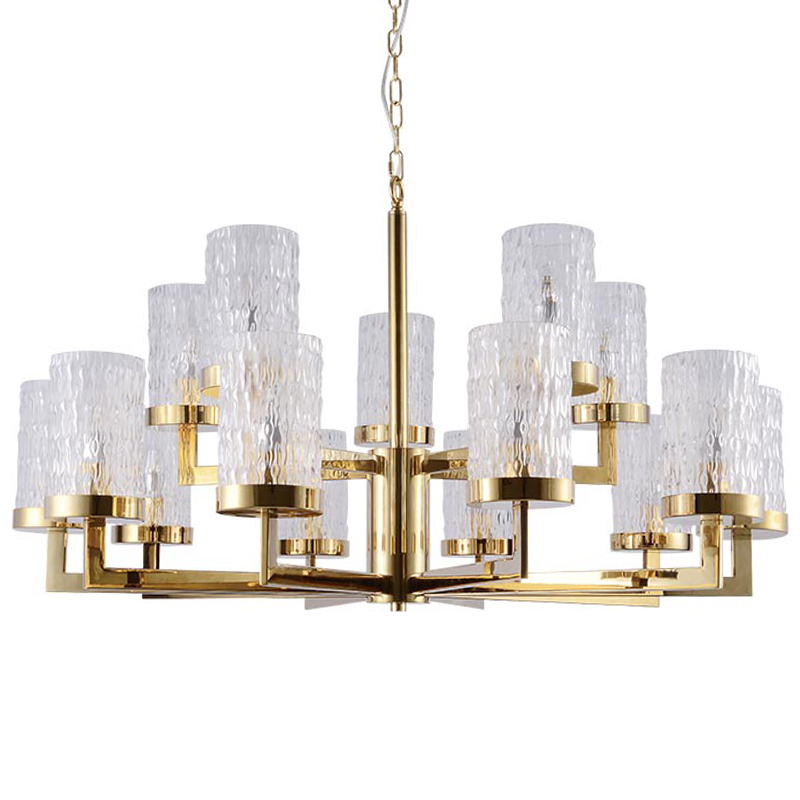 Люстра Estebe Glass Gold Chandelier 14 Золотой Прозрачный в Самаре | Loft Concept 