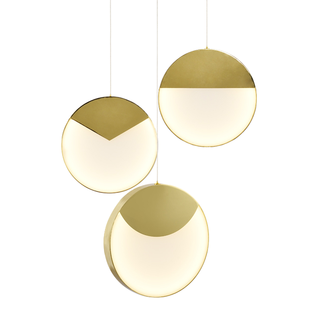 Подвесной светильник MM Lampadari Moonlight Suspension Lamp 3 Золотой Белый в Самаре | Loft Concept 