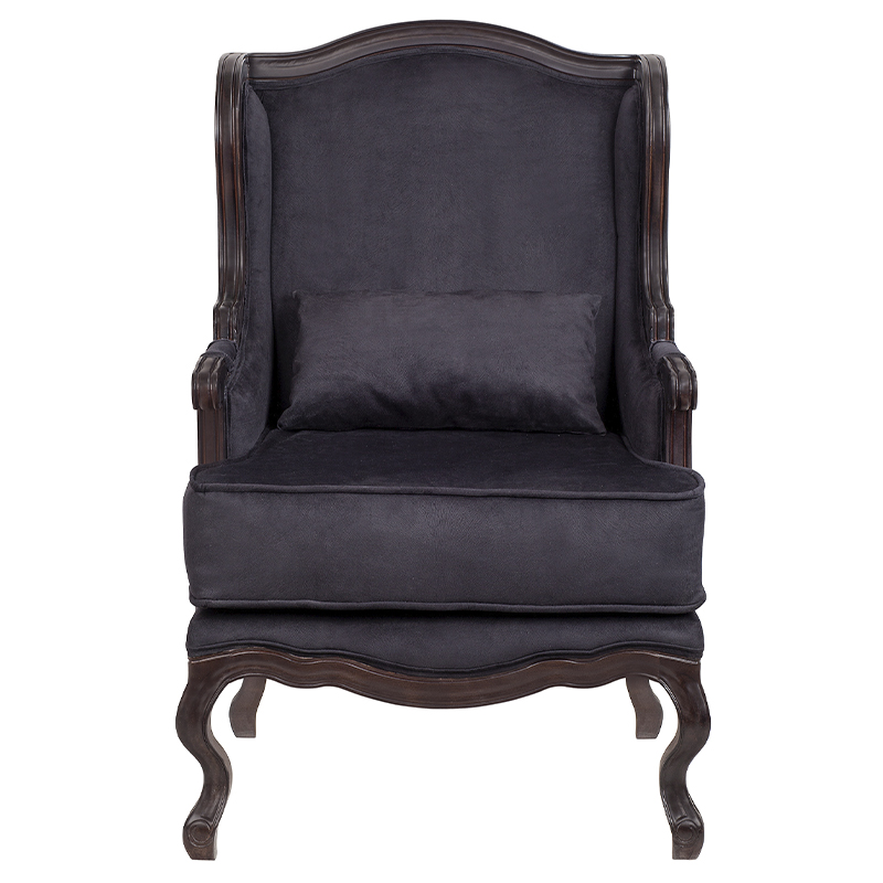 Кресло George Grand Armchair black velour Черный Коричневый в Самаре | Loft Concept 