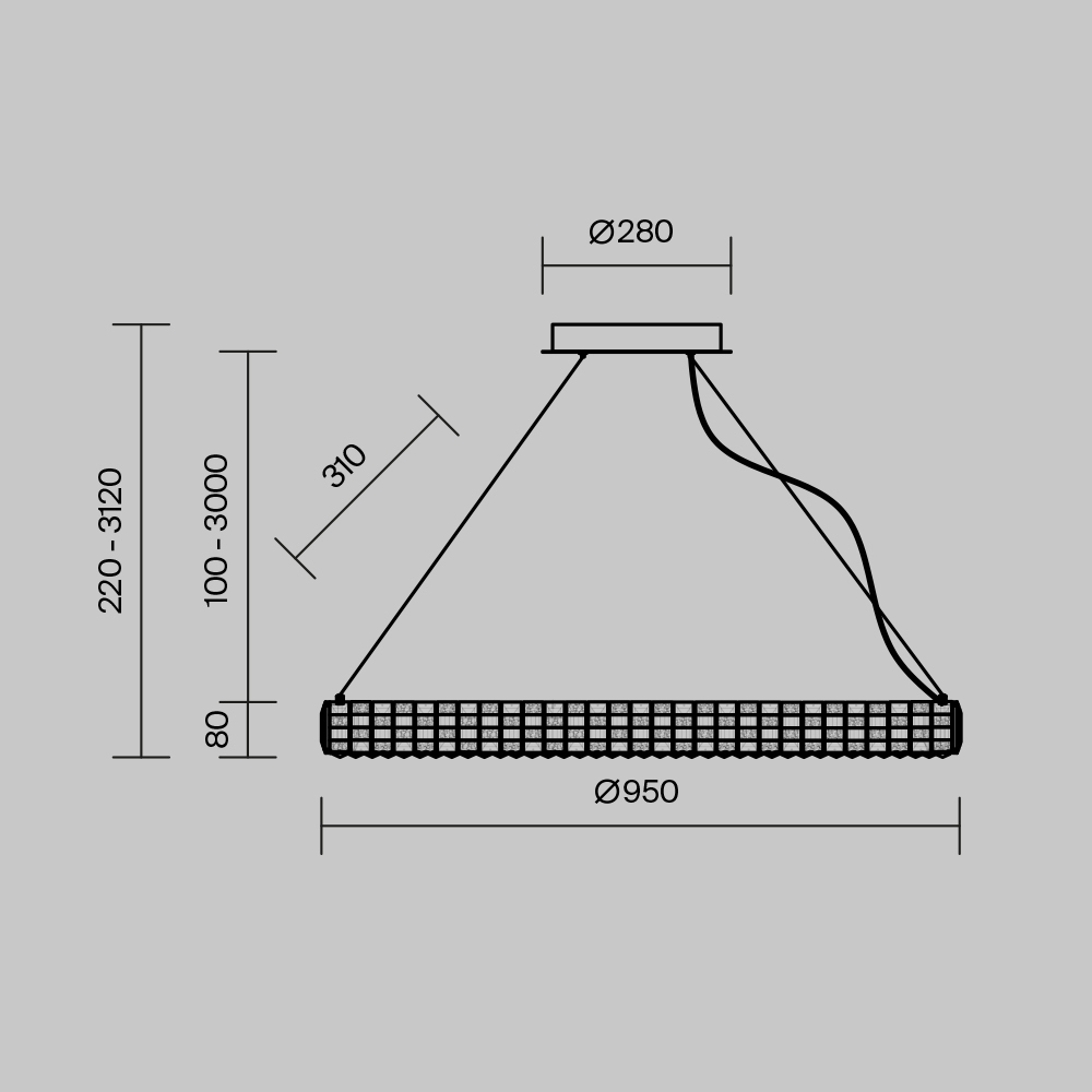 Люстра подвесная Castello 3000К 35Вт в Самаре