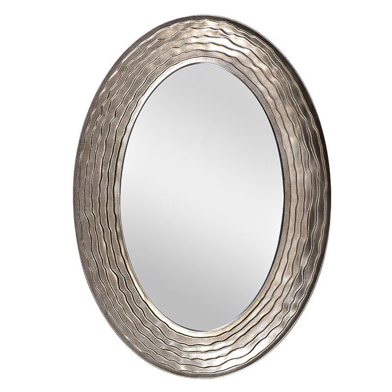 Зеркало Waves Dark Silver Oval Mirror  в Самаре | Loft Concept 