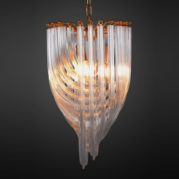 Люстра Retro Frozen Glass Chandelier 30 Champagne  в Самаре | Loft Concept 