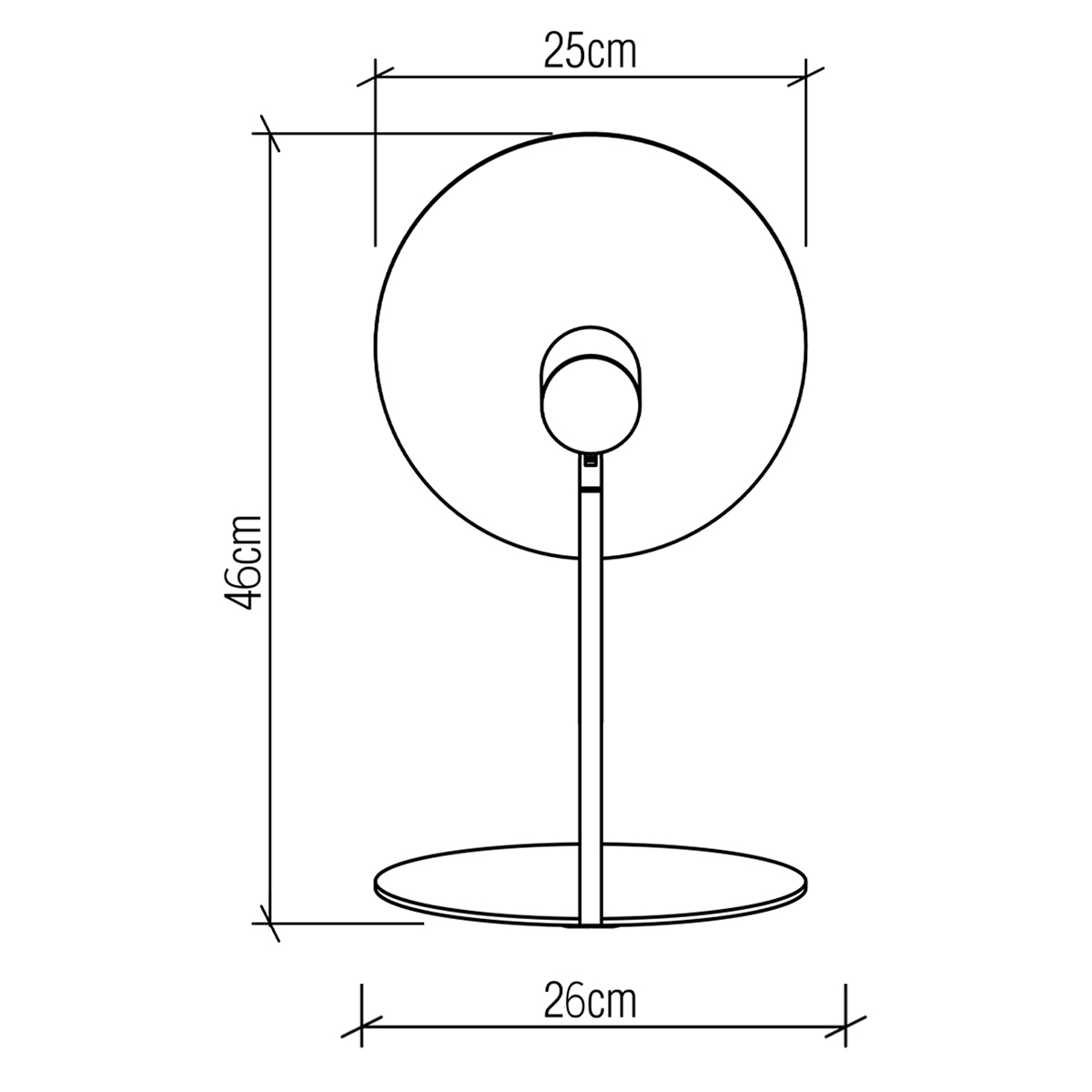 Настольная лампа с круглым деревянным отражателем и черным цилиндрическим плафоном Accord Lighting в Самаре