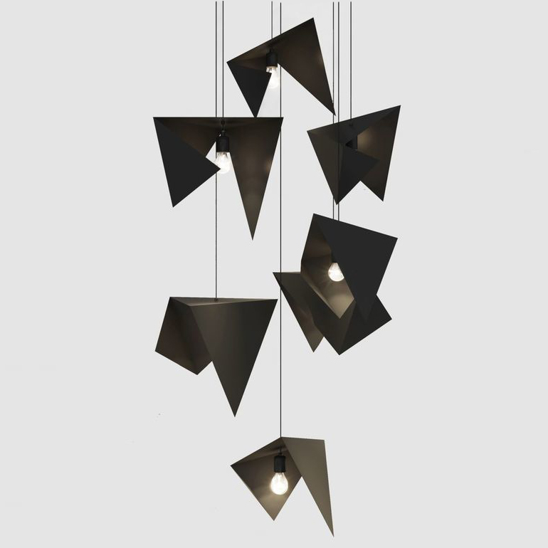 Люстра Chandelier BIRD 7 black LGH0731 Черный матовый в Самаре | Loft Concept 