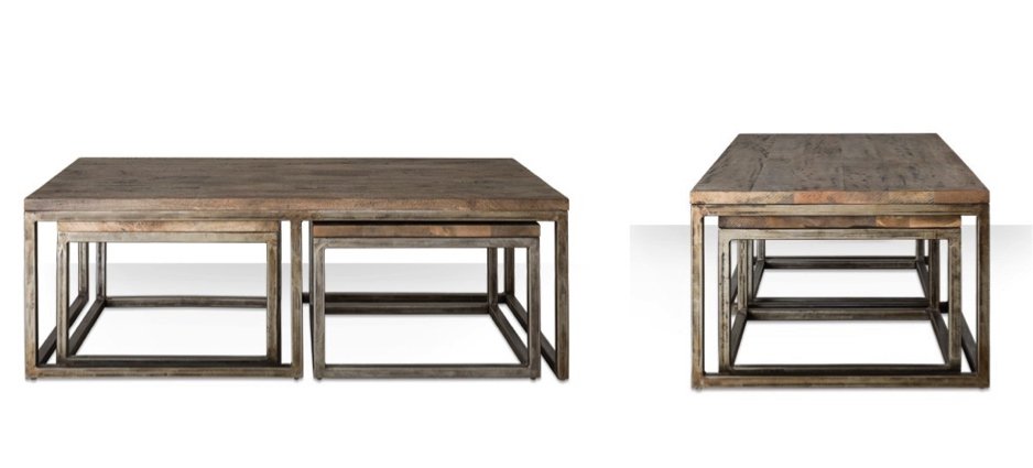 Журнальный стол Industrial Metal Rust Triple Table Журнальный стол Industrial Metal Rust Triple Table - Loft-Concept в Самаре