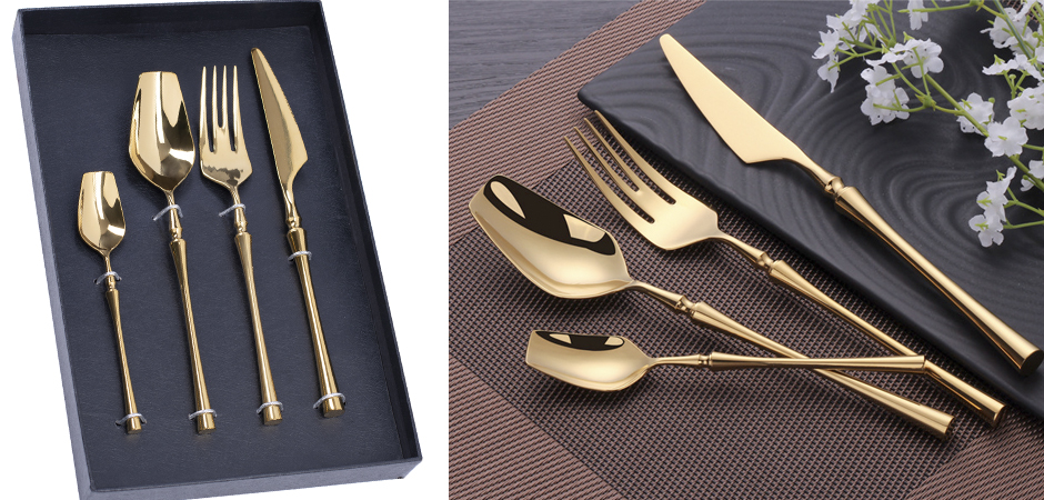 Столовые приборы Soft Forms Gold - фото №1