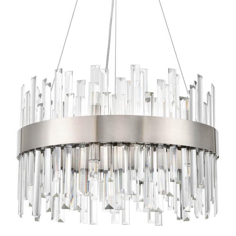 Люстра Cramer Chandelier 50 satin nickel Прозрачный (Transparent) Никель Сатин в Самаре | Loft Concept 