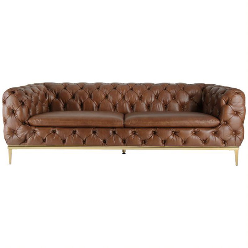 Диван Dorsten Sofa brown leather Коричневый в Самаре | Loft Concept 