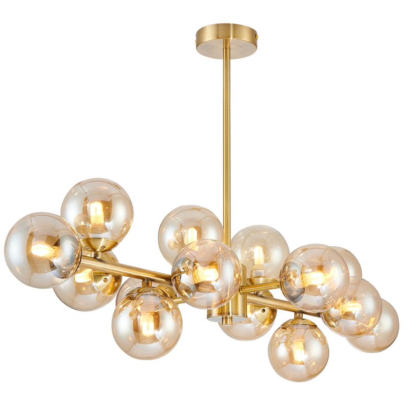 Люстра Berries Chandelier amber 14 Латунь Янтарь (Amber) в Самаре | Loft Concept 